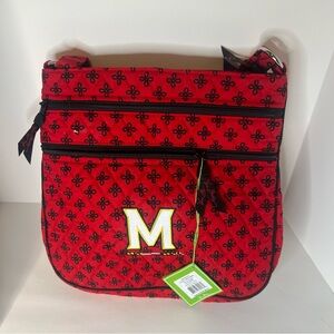 Vera Bradley Collegiate Triple Zip Hipster Crossbody University Of Maryland